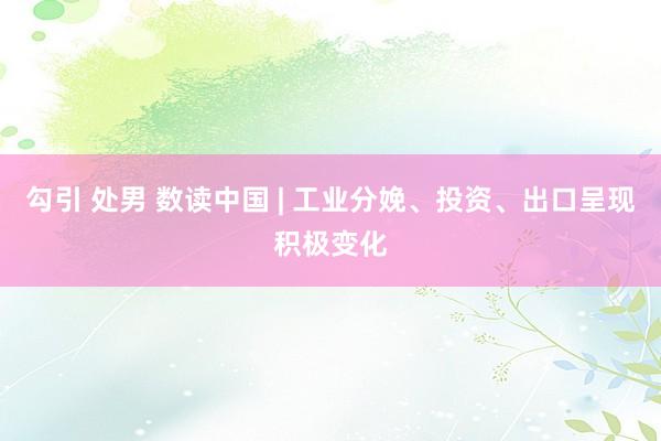勾引 处男 数读中国 | 工业分娩、投资、出口呈现积极变化