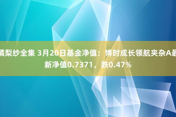 橘梨纱全集 3月20日基金净值：博时成长领航夹杂A最新净值0.7371，跌0.47%