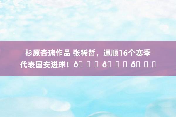 杉原杏璃作品 张稀哲，通顺16个赛季代表国安进球！💚💚💚